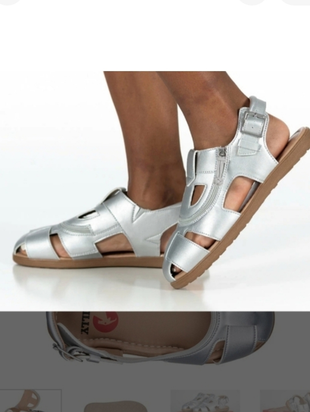 Billy Sandals Silver Size 11